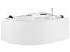Whirlpool-Badewanne weiß Eckmodell mit LED 150 x 100 cm links NEIVA_796373