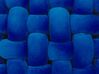 Knoopkussen fluweel blauw 30 x 30 cm SIRALI_790268