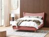 Łóżko welurowe 140 x 200 cm różowe CHALEIX_844518