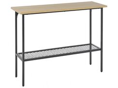 Konsolipöytä vaalea puu/musta DORENA Konsolipöytä vaalea puu/musta DORENA