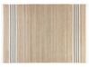 Teppich Jute beige / grau 160 x 230 cm Streifenmuster Kurzflor zweiseitig MIRZA_850076