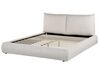 Bed corduroy beige 160 x 200 cm VINAY_879945