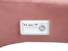 Chaise longue de terciopelo rosa pastel/negro/plateado con altavoz Bluetooth SIMORRE_823106