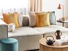 Set of 2 Corduroy Cushions 43 x 43 cm Yellow ZINNIA_855229
