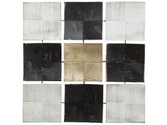 Seinäkoriste metalli monivärinen 50 x 50 cm TITANIUM