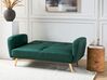 Kétszemélyes zöld kárpitozott kanapéágy FLORLI_905932