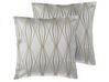 Set of 2 Cushions Diamond Pattern 45 x 45 cm Grey FENNEL_770065