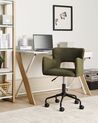 Chaise de bureau en tissu bouclé vert foncé SANILAC_896637