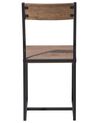 Spisebordsstol mørk træ/sort metal sæt af 6 LAREDO_692150