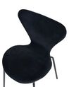 Set of 2 Velvet Dining Chairs Black BOONVILLE_862130