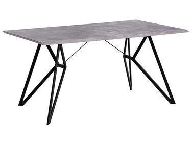 Ruokapöytä harmaa/musta 160 x 90 cm BUSCOT