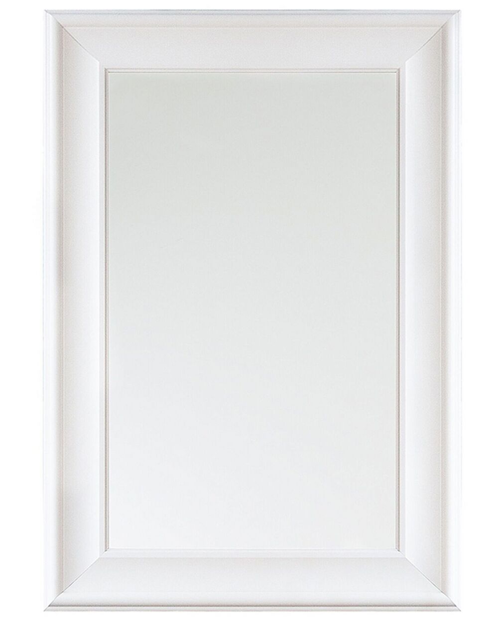 Specchio con cornice decorativa gigli bianca