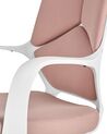 Krzesło biurowe regulowane biało-różowe DELIGHT_834175