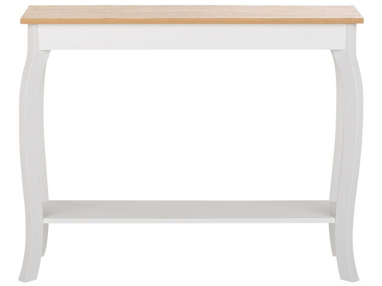 Console Table Light Wood with White HARTFORD Beliani.co.uk