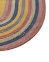 Teppich Jute mehrfarbig 70 x 100 cm Streifenmuster Kurzflor PEREWI_906556