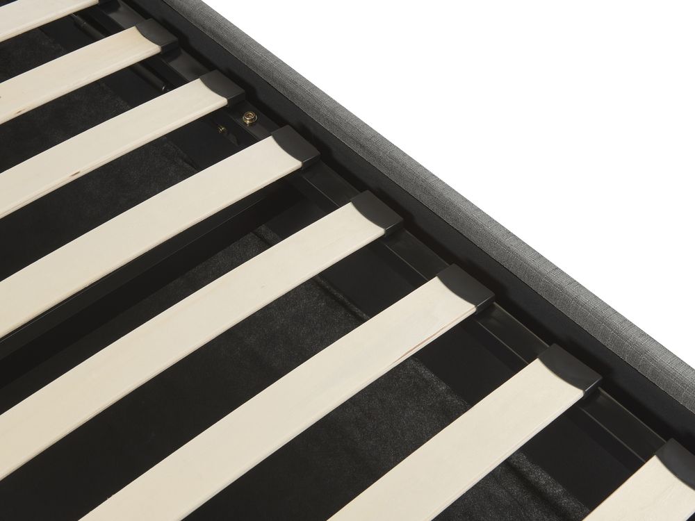 Cama tapizada con almacenaje gris 180x200 cm DINAN | Beliani.es