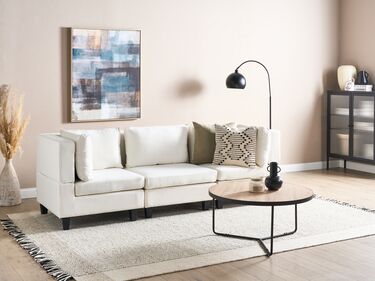 3-seters modulær sofa stoff hvit UNSTAD