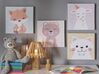 Conjunto de 4 quadros com desenhos infantis multicoloridos 30 x 30 cm BOMBI_784437