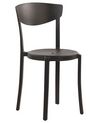 Sada 4 jídelních židlí plastových černých VIESTE_809142