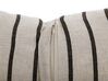 Set of 2 Cotton Cushions Striped 43 x 43 cm Beige and Black CYNARA_801661