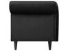 Right Hand Velvet Chaise Lounge Black LUIRO_769525