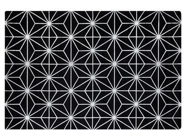 Teppich schwarz/silber 160 x 230 cm geometrisches Muster SIBEL