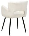 Set of 2 Boucle Dining Chairs White SANILAC_877439