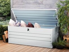 Pehmustelaatikko teräksinen vaaleanharmaa 165x70 cm CEBROSA Pehmustelaatikko teräksinen vaaleanharmaa 165x70 cm CEBROSA