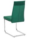  Sada sametových jídelních židlí zelená ROCKFORD_781064