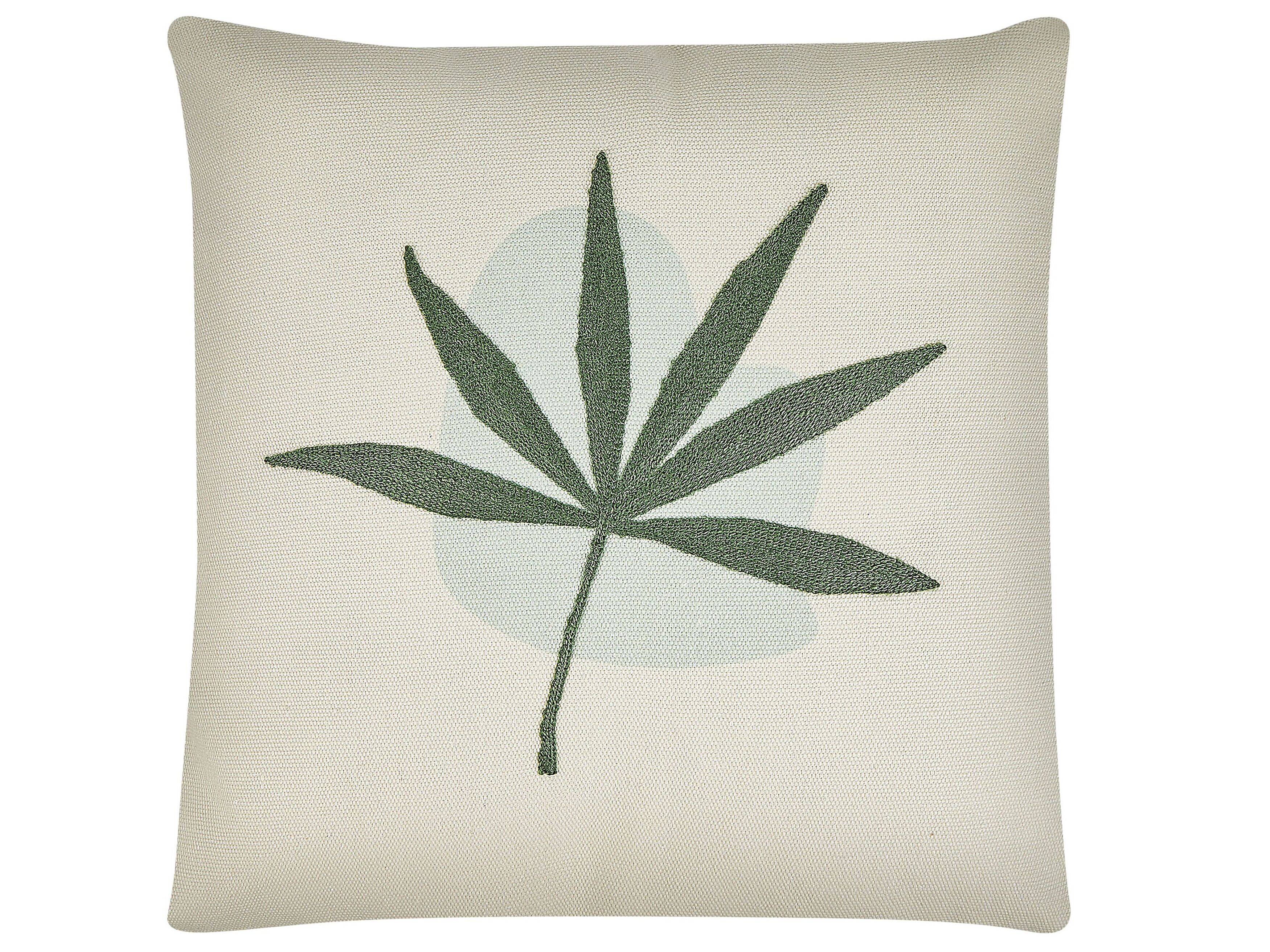 Set van 2 tuinkussens FLYLEAF bladpatroon 45 x 45 cm Groen Set van 2 tuinkussens FLYLEAF bladpatroon 45 x 45 cm Groen