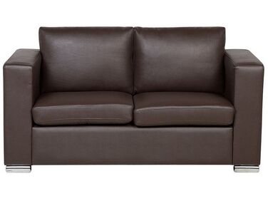 2-istuttava sohva nahka ruskea HELSINKI