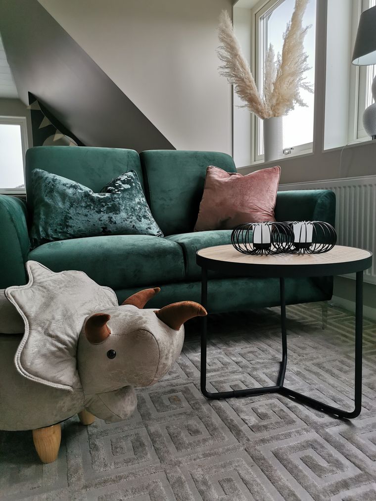 Coffee Table Light Wood with Black MELODY Small Beliani.co.uk