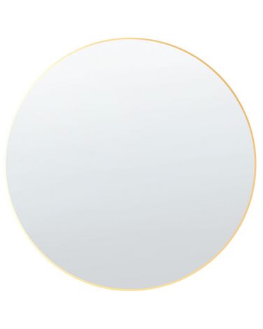 Kulaté nástěnné zrcadlo ⌀ 80 cm zlaté ANNEMASSE 
