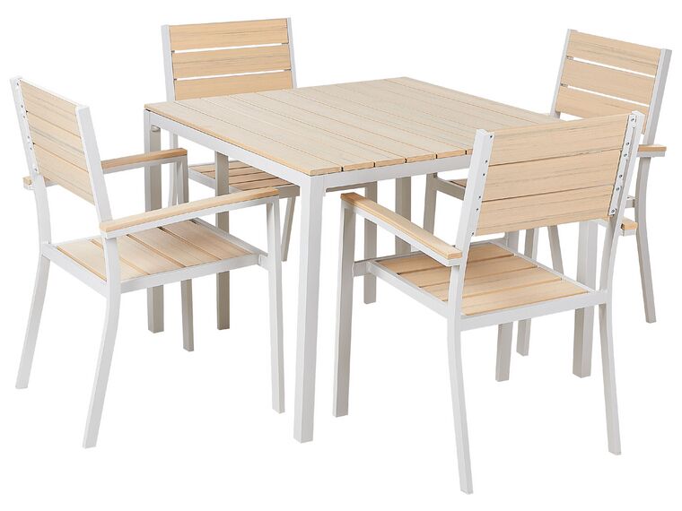Zestaw ogrodowy stół i 4 krzesła beżowy PRATO_884217