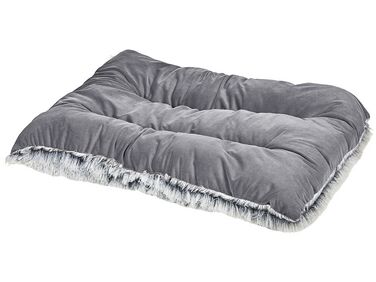 Velvet Dog Bed 90 x 60 cm Grey ERGANI