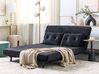 2 Seater Velvet Sofa Bed Black VESTFOLD_851080