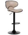 Set of 2 Faux Leather Swivel Bar Stools Light Beige CONWAY II_894627