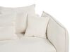 Sofá cama de bouclé blanco crema con almacenaje VALLANES_904230