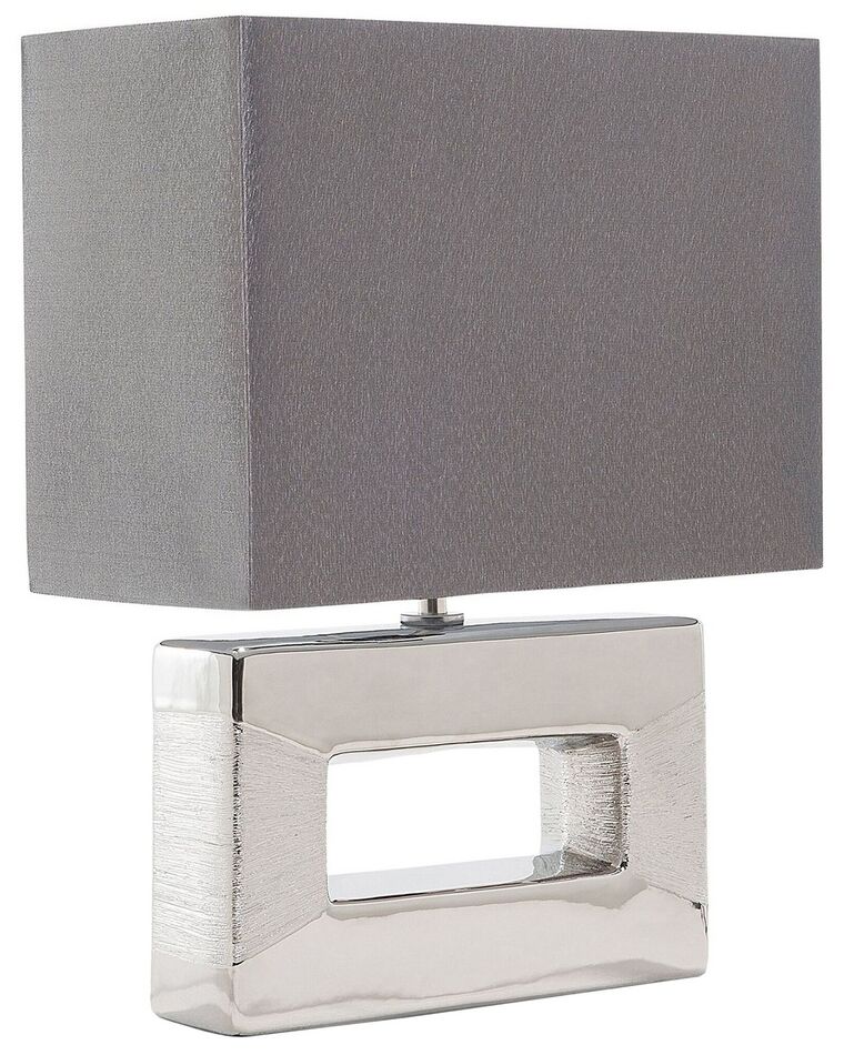 Tafellamp porselein zilver ONYX_541595