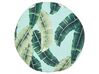 Set of 2 Outdoor Cushions Leaf Motif ⌀ 40 cm Green BOISSANO_882839