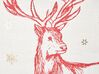 Conjunto de 2 cojines de algodón blanco y rojo motivo navideño 45 x 45 cm VALLOTA_887973