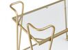 Metal Drinks Trolley with Glass Top Gold NOTI_821557