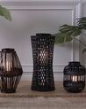 Bamboo Candle Lantern 58 cm Black MACTAN_873520