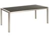 Aluminium Garden Table 180 x 90 cm Black and Silver VERNIO_862840