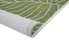 Teppich Baumwolle grün 200 x 300 cm Blattmuster Kurzflor SARMIN_854002