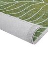 Teppich Baumwolle grün 200 x 300 cm Blattmuster Kurzflor SARMIN_854002