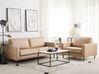 Sofa Set Lederoptik beige 4-Sitzer SAVALEN_725516