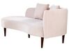 Right Hand Velvet Chaise Lounge Pink CHAUMONT_871185