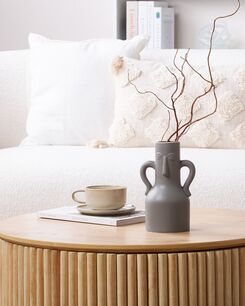 Kukkamaljakko posliini harmaa 21 cm TRIPOLI Kukkamaljakko posliini harmaa 21 cm TRIPOLI