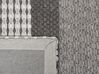 Teppich Wolle grau 80 x 150 cm Streifenmuster Kurzflor AKKAYA_751817
